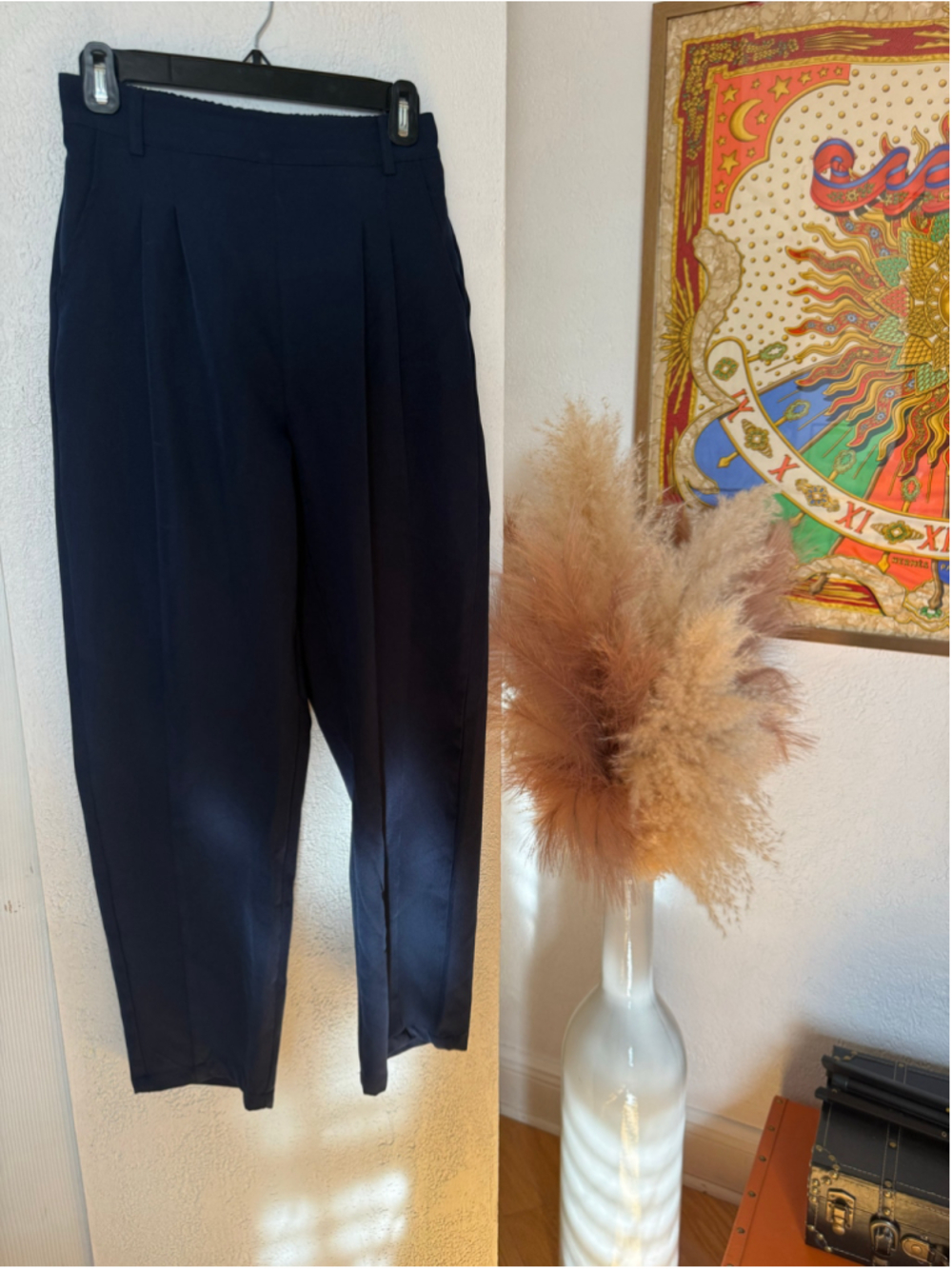 Preowned , Women's EVALESS Navy Trousers Size S